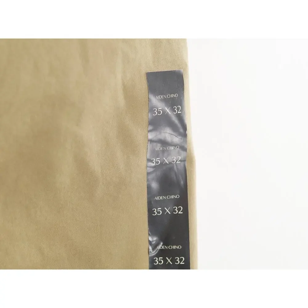 NWT Banana Republic Men's 35x32 Tan Aiden Chino Slim Fit Stretch Pants Work